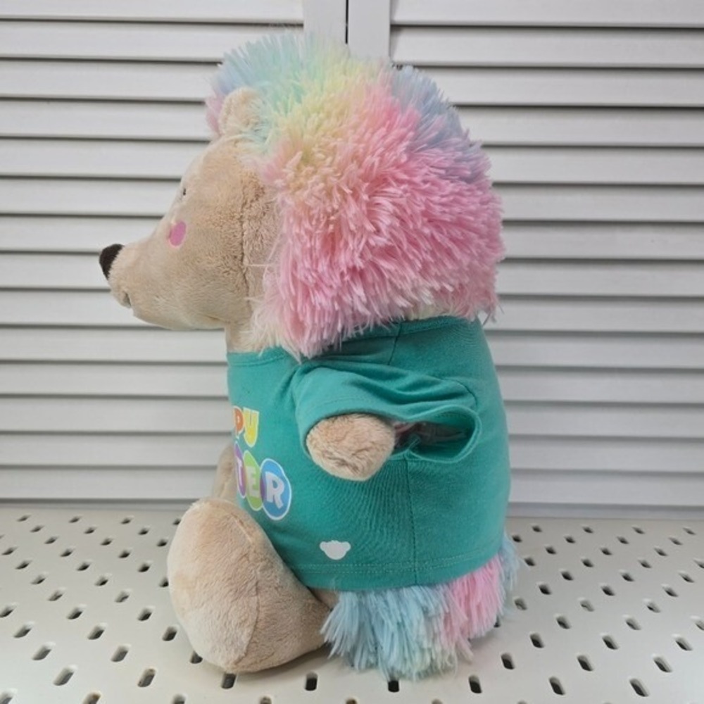 BUILD-A-BEAR Cool Quills Hedgehog Plush 12" Stuffed Animal Toy With Easter Tee - Picture 3 of 11